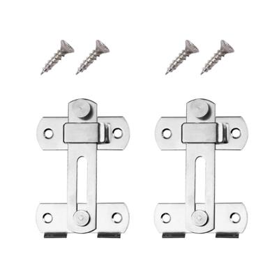 2Pcs 90/180 Degree Barn Door Locks Safety Sliding Door Lock Stainless Steel Flip Safety Door Lock Hardware Enduring
