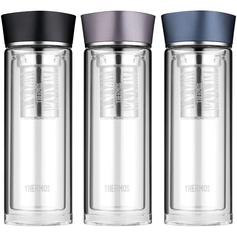 Thermos Double-Layer Glass Cup with Filter