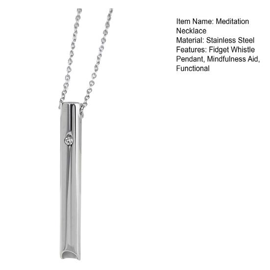 Ademhalingsketting Angstverlichtingsketting Fluitje Hanger Ketting voor Stressverlichting Meditatie Mindfulness Ademhaling