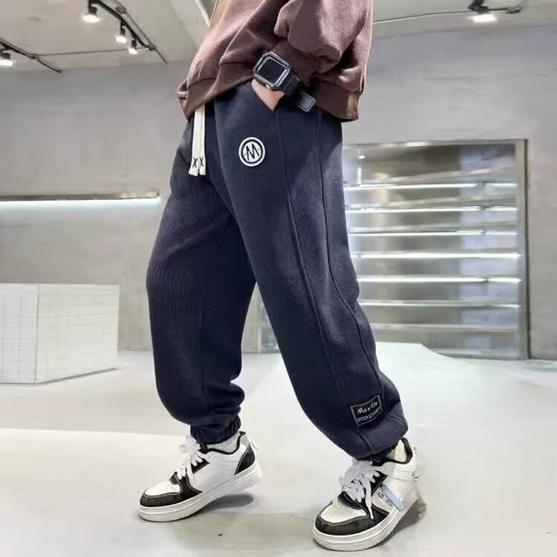 

Повседневные спортивные штаны для мальчиков - Весна/Осень, Средние/Старшие дети, Свободный крой, Длинные брюки на 2025 год 170