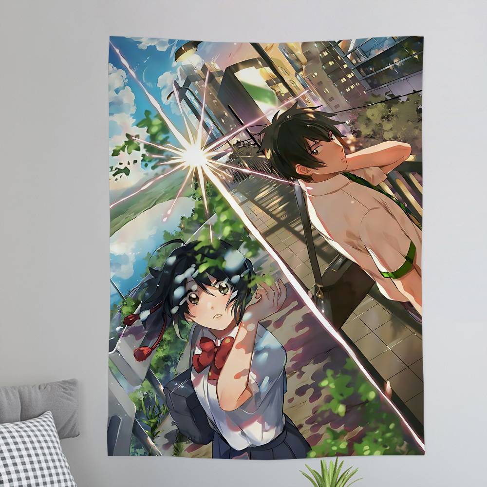Your Name Hanging Bohemian Tapestry Japanese Wall Tapestry Anime Kawaii Room Decor