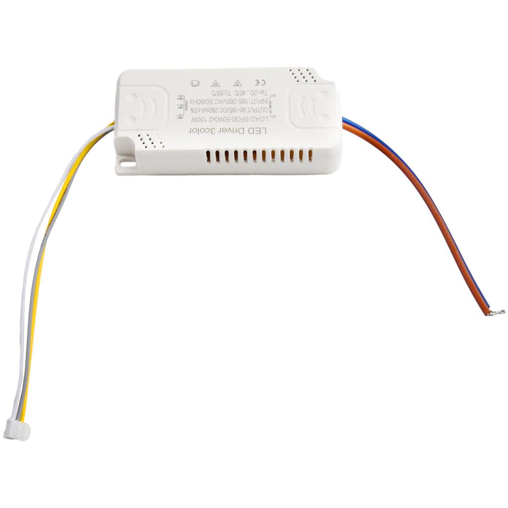 LED-Treiber 3-Farben-Adapter für LED-Beleuchtung Nicht-isolierender Transformator AC165-265V 8-24W 20-40W 30-50W 40-60W 50-70W LED-Treiber
