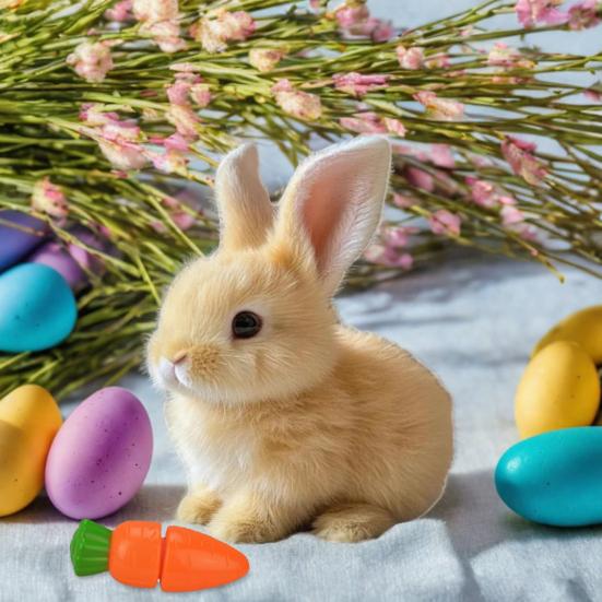 1/3Pcs Electric Plush Bunny Toy with Carrot Interactive Shaking Ears Jumping Rabbit Plushie