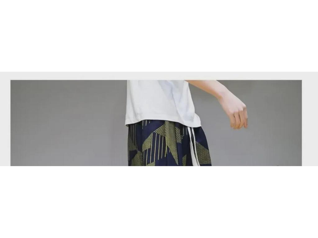 Herren Retro Leinen Print Kordelzug Haremshose - Nationaler Stil Cropped für Frühling & Herbst