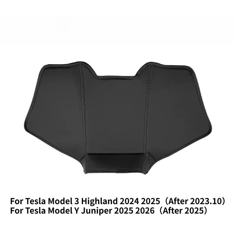 Rear Air Vent Anti Kick Protector Cover For Tesla Model 3 Highland Model Y Juniper 2026 PU Leather Pad Sticker Car Accessories
