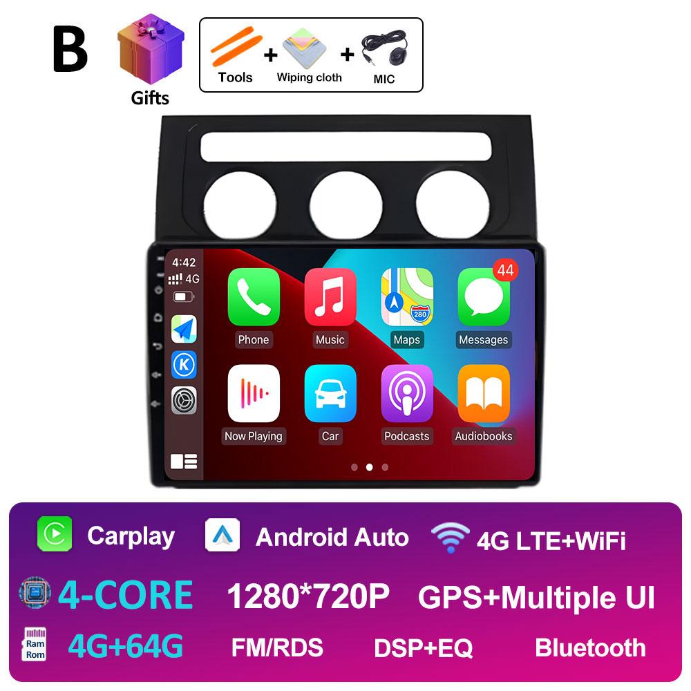 Navigation GPS Wireless Carplay For Volkswagen VW Touran 1 2003 2004 2005 - 2010 Autoradio Cooling Fan DSP Stereo Accessories BT