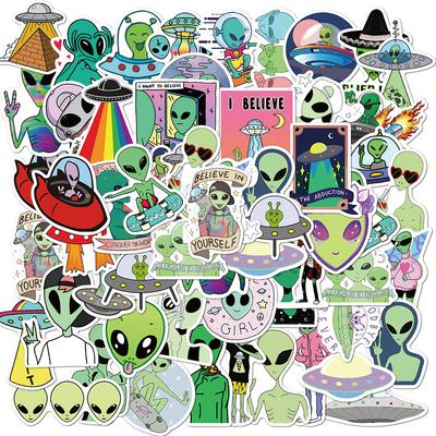 50 Aliens Aliens Graffiti Stickers Luggage Trolley Scooter Laptop Waterproof Stickers