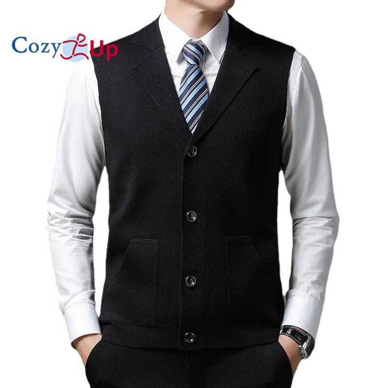 

Уютный вязаный свитер, жилет, мужской жилет, костюм, воротник, кардиган, свитер XXXL чёрный