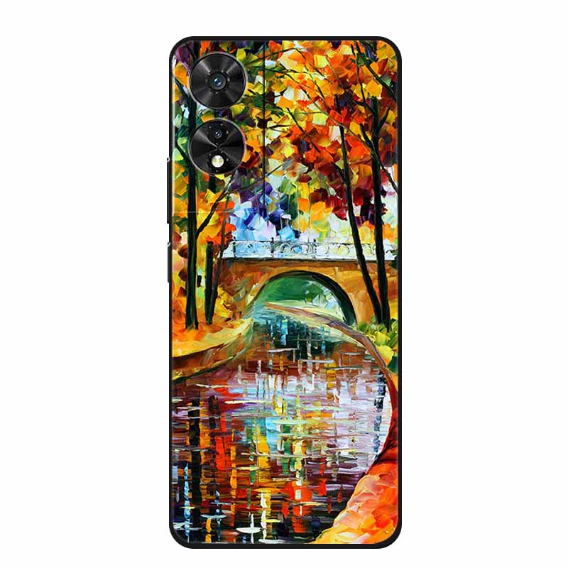 For TCL 505 Case Cartoon Pattern Black Silicone Luxury Phone Cases for TCL 505 Shockproof Soft Covers for TCL 505 TPU Funda Capa
