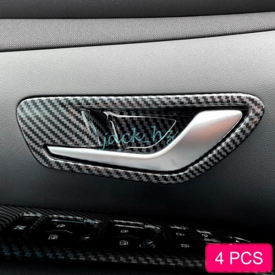 Carbon Fiber Interior Door Handle Cover Surrounds For -2025 Hyundai Tucson