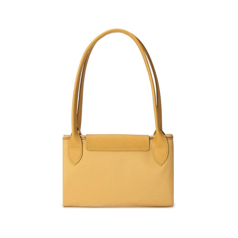 LONGCHAMP Le Pliage Green Eco Friendly Canvas One Shoulder Handbag Womens Yellow