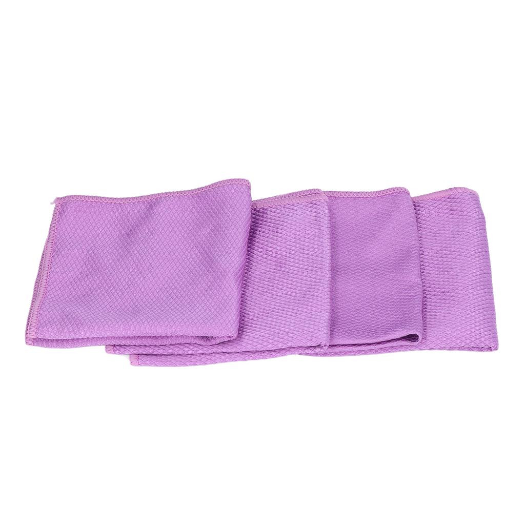 4pcs Cleaning Cloth Double Sided Fine Fiber Fish Tank Glass Cleaning Rag for Plates Tableware