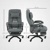 Massage Office Chair, USB Interface, Swivel Casters, Dark Grey