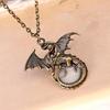 2023 Fashion Retro Luminous Fairy Dragon Luminous Pendant Necklace Magic Steampunk Exquisite Gift Raw Crystal Jewelry Gifts