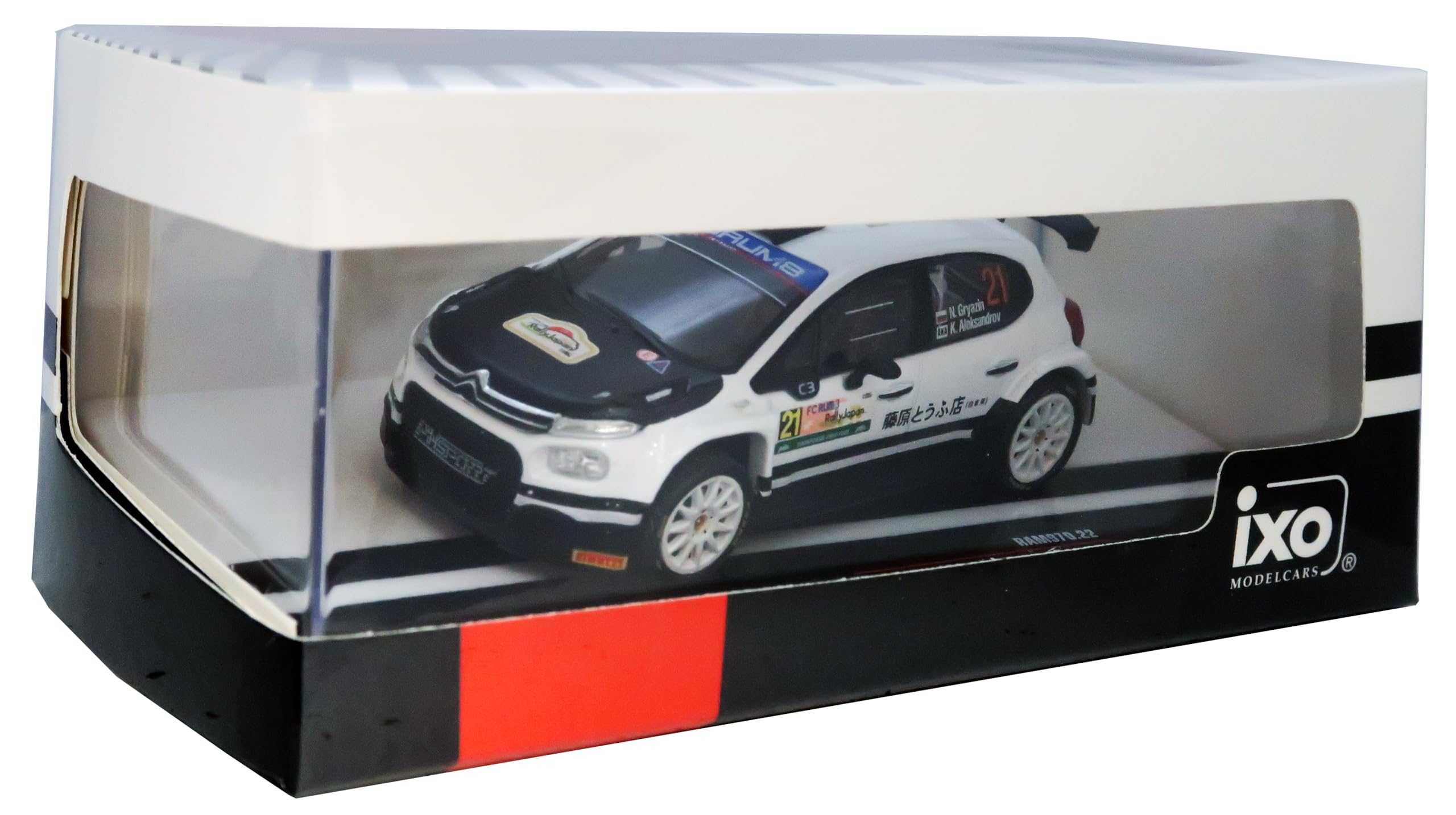 

Kokusai Boeki ixo Scale C3 Rally 2 Winner WRC2 Rally Japan 2024 Finished Model RAM970 (Kokusai Boeki) 1/43 Citroën #21