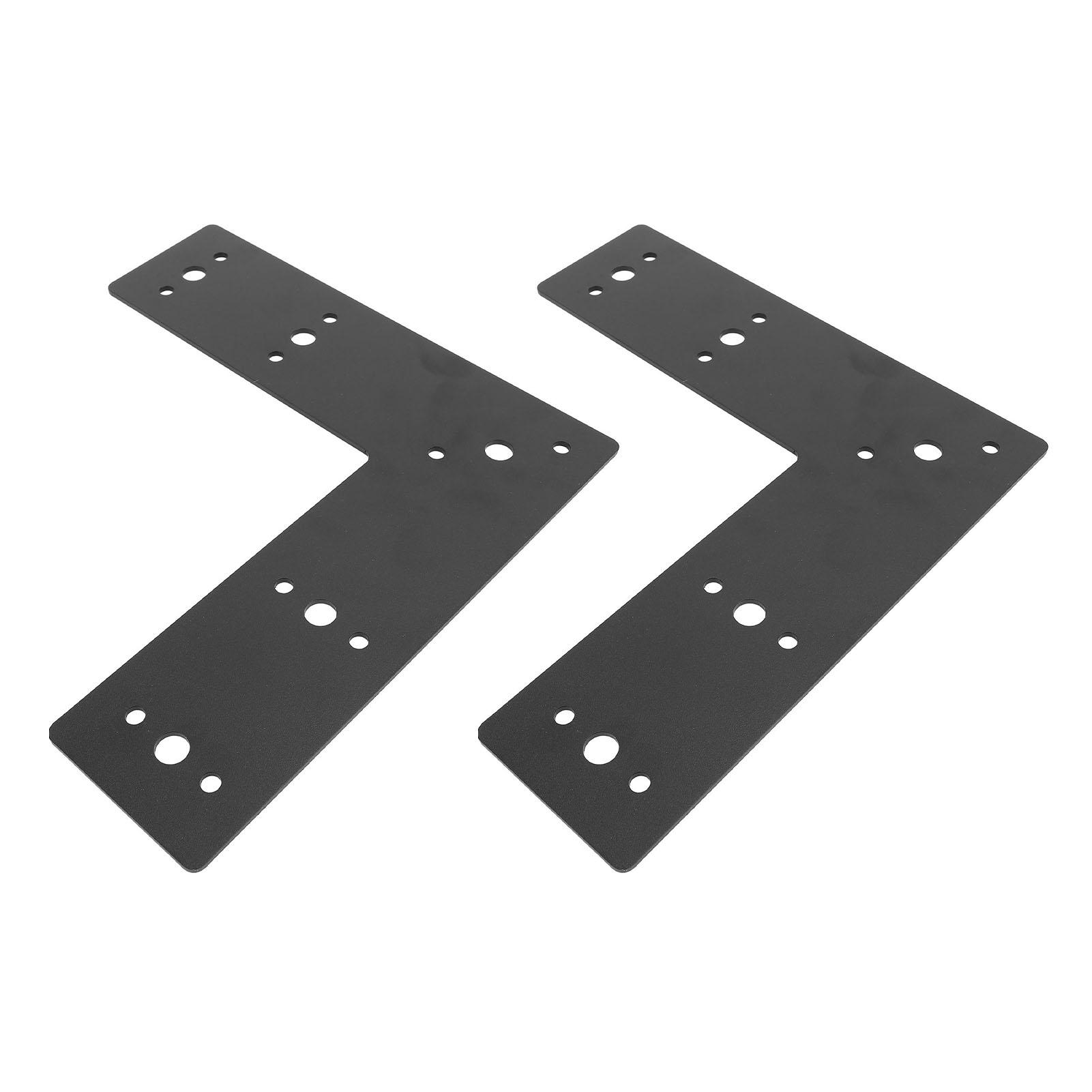 

L-образный плоский кронштейн Черный порошковый окрашенный Углеродистая сталь Прямоугольная плоская соединительная пластина Угловой кронштейн для ремонта дома