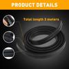 Rubber Seal Shape U Protector Slim Weather Edge Waterproof Stripping 10ft Car EC