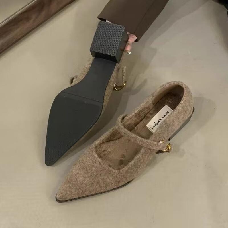 Fashion Hot Selling Spring and Summer New Style Buckle Pointed End New Fashionable Comfortable Elegant Casual Flat Women's Shoes Loafers