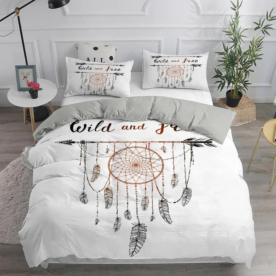 Dream Catcher Elegant Bohemian Comfortable Duvet Quilt Cover Pillowcase Bedding Set Children Bedroom Decoration Home Textile