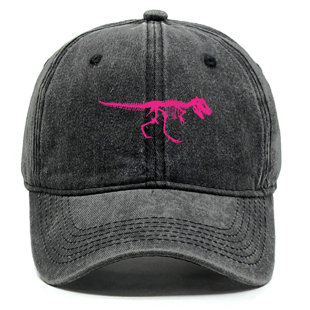 Unisex Adjustable Baseball Hat Pink Dinosaur Caps For Man Washed Retro Snapback Baseball Cap Ideal Choice For Casual Wear