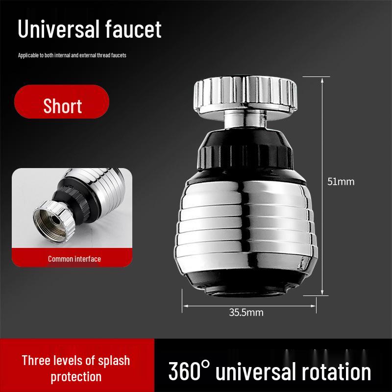 Universal Rotating Anti-Splash Kitchen Faucet Extender
