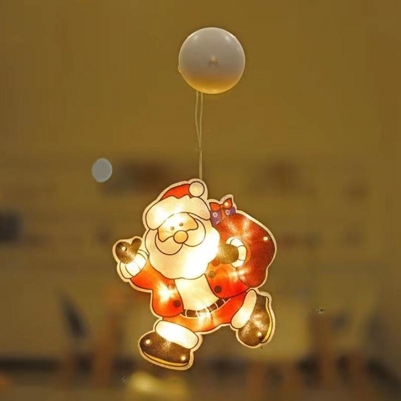 Christmas Decorative Lights Santa Suction Lights Christmas Tree Decorations Festive Styling Lights Window Lighting Decorations