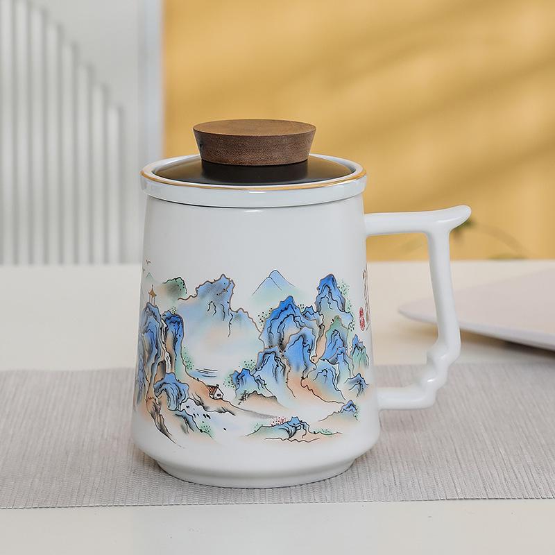 Premium Ceramic Mug with Custom Logo - Gift for Annual Company Event or Cultural Souvenir