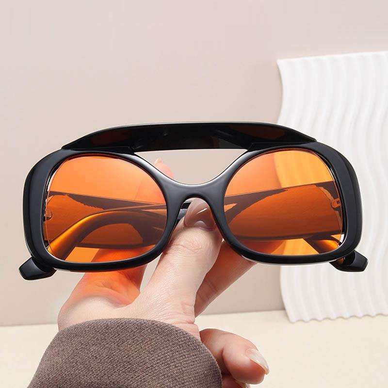 Vintage Oersized Square Punk Sunglasses for Women New Fashion Double Bridge Leopard Brown Sun Glasses Male Driving Eyewear UV400