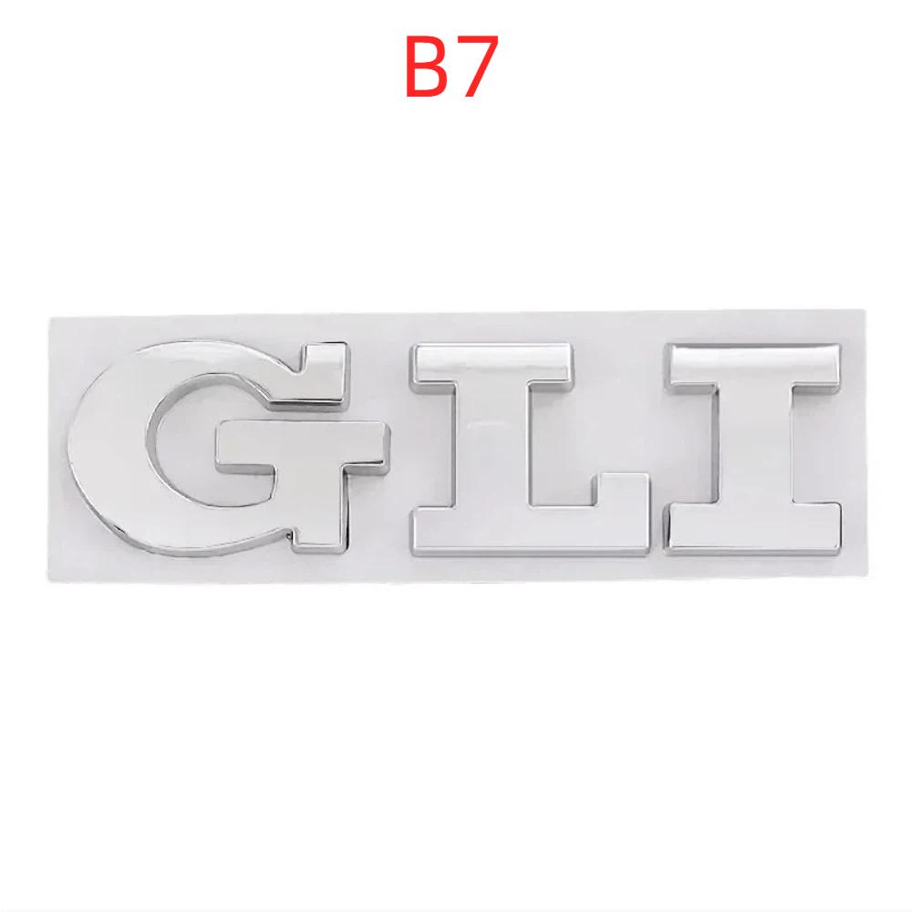 3D Metal Car Letters GLI Logo Rear Trunk Front Grill Badge Emblem Sticker Decals For MK2 MK4 MK5 MK6 MK7 MK8