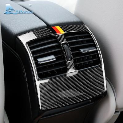 Airspeed Carbon Fiber for Mercedes Benz C Class W204 Accessories Car Rear Air Outlet Vent Cover Sticker Auto Interior Trim