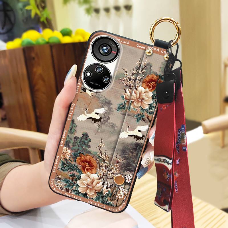 Langlebig Für Mama Handyhülle Für ZTE Blade V40S/Axon40 SE Armband Mode Stoßfest Handgelenkschlaufe Chinesischer Stil Staubdicht