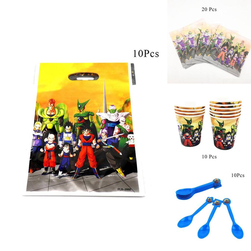 Dragon Ball Z Theme Party Decor Supplies Tableware For Vibrant Birthday Celebrations