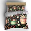 Hot Cocoa and Holiday Treats Bedding Duvet Cover Set Duvet Cover Pillowcases  (1*Duvet Cover 2*Pillowcases, without duvet insert)