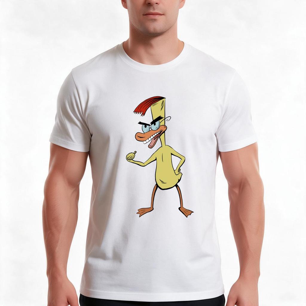 DuckUnisex T-Shirt Summer Casual Cotton Tee Oversized Streetwear Tops Vintage Graphic Print Loose Fit Short Sleeve 100% Cotton