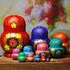Wooden Painted Russian Nesting Dolls: 5, 7, 10, or 15 Layer Craft Toy & Souvenir