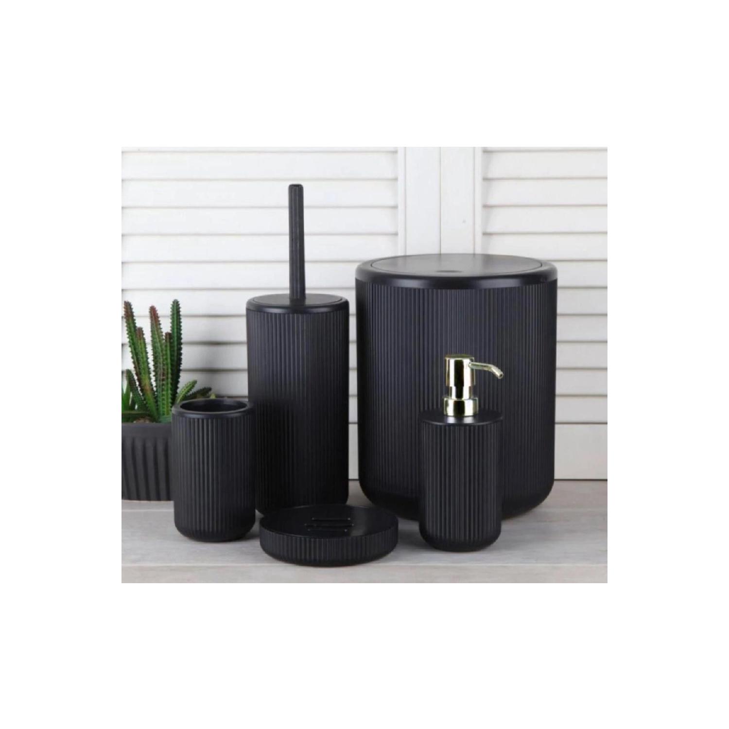 

Набір для ванної Luna 5 предметів чорний