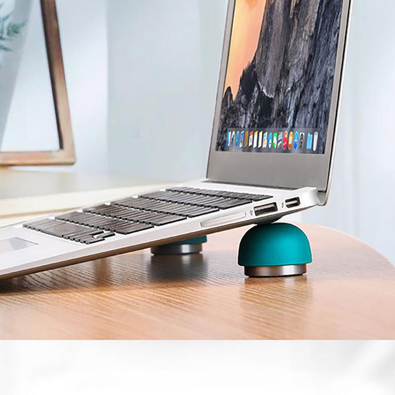 2pcs Laptop Stand Mushroom Shaped Laptop Stand Adjustable Notebook Riser Holder Magnetic Mini Cooling Stand for Laptops Tablets чёрный