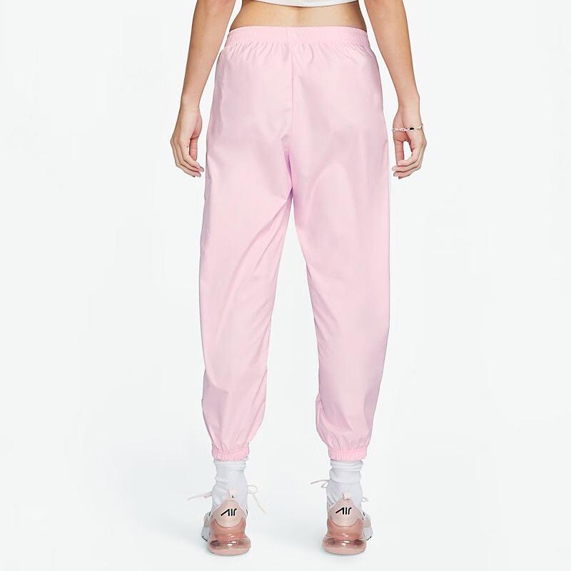 Nike Solid Color Brand Logo Mid-Rise Lightweight Woven Retro Sports Long Pants Eco-Friendly Tapered Casual Side Stripe Joggers Women Pants CJ7347-690