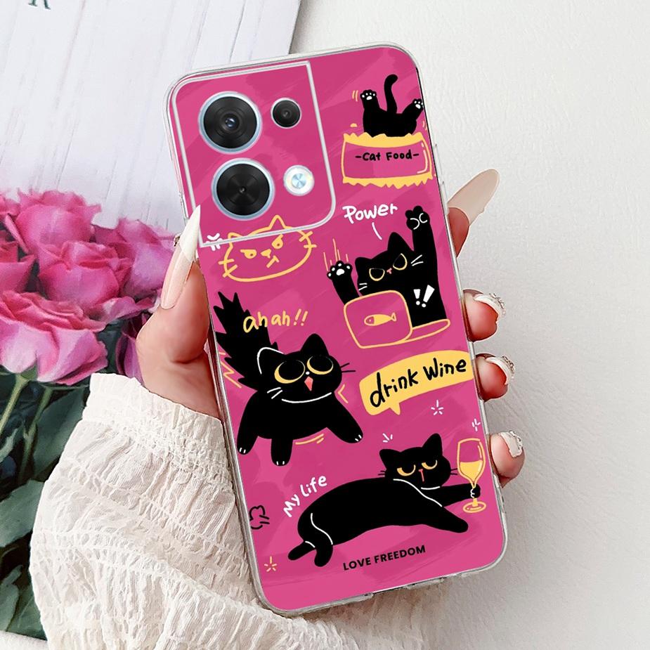 For Oppo Reno8 Pro 5G Case CPH2357 Cool Design Fashion Painted Cover Soft Silicone Phone Case For Oppo Reno 8 Pro Reno8 5G Shell