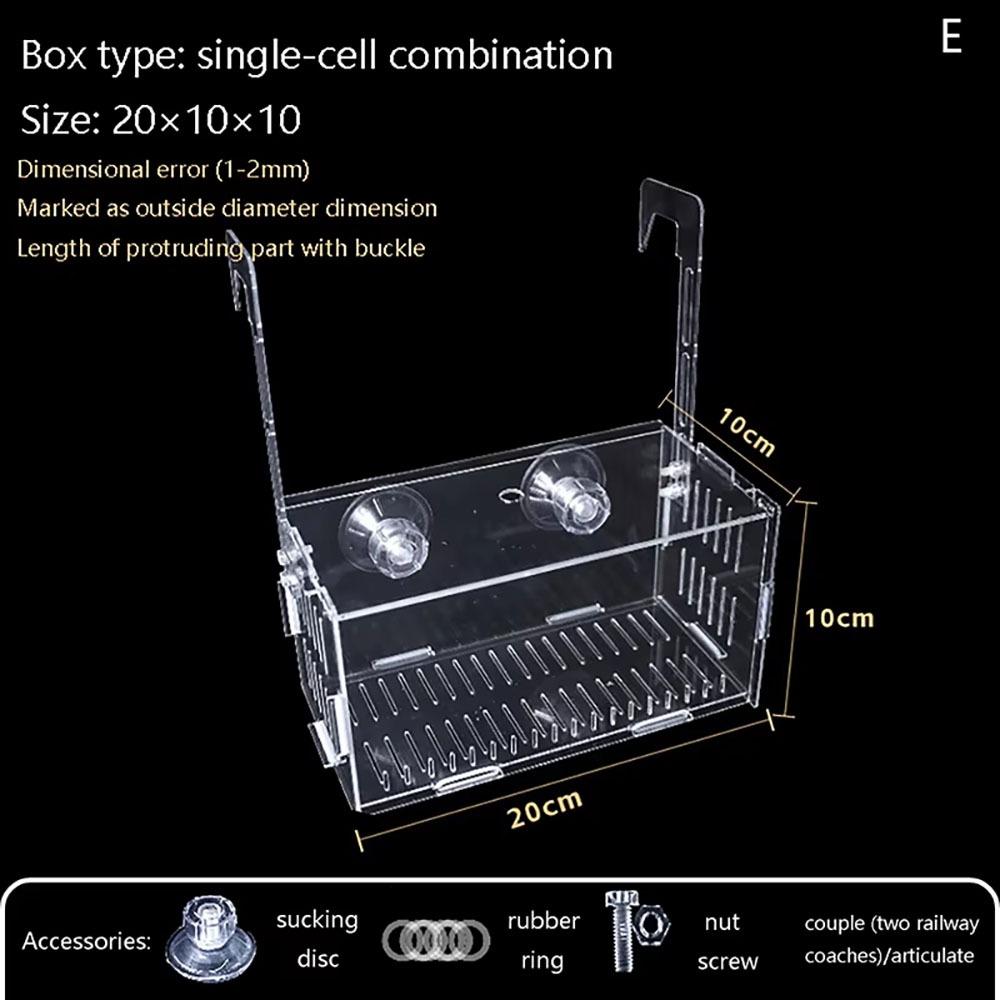 1Pcs Small Fry Aquarium Isolation Box Hatchery Divider Hydroponic Plant Box  Fish Tank Accessory