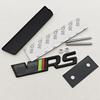 3D Metal RS Logo Emblem Car VRS Letters Front Grille Badge Sticker For Skoda VRS Octavia 1 2 3 Rapid Kodiaq Karoq Fabia Kamiq