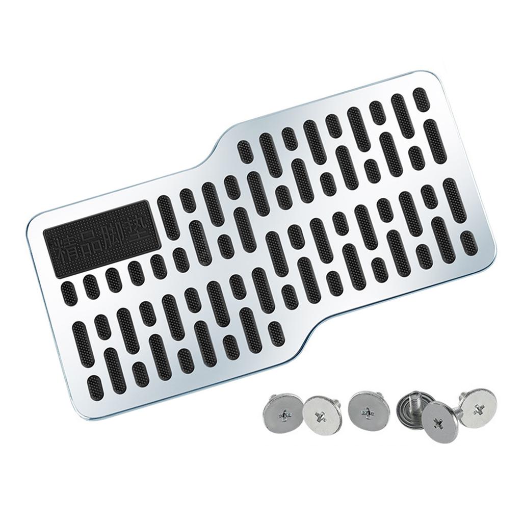 Steel Car Pedals Anti Slip Footrest Easy Installation Pedal Interior Upgrades for Enhances Driving Safety & Interior