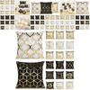 Premium Single Side Printed Bronzing Geometric Cushion Cover Perfect For Sofa And Bed Decor
