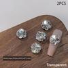 2pcs Glass Nail Stones Diy Charms Colorful Crystal Nail File Diamond Luxury Pigeon Eggs Nail Art Rhinestones Gems Sparkle