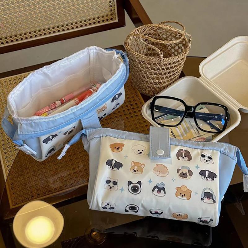 1 Piece Kawaii Puppy Series Pencil Case For Student Girl Fashion Creative Cartoon Dog Pencil Bag High Capacity Stationery Bag