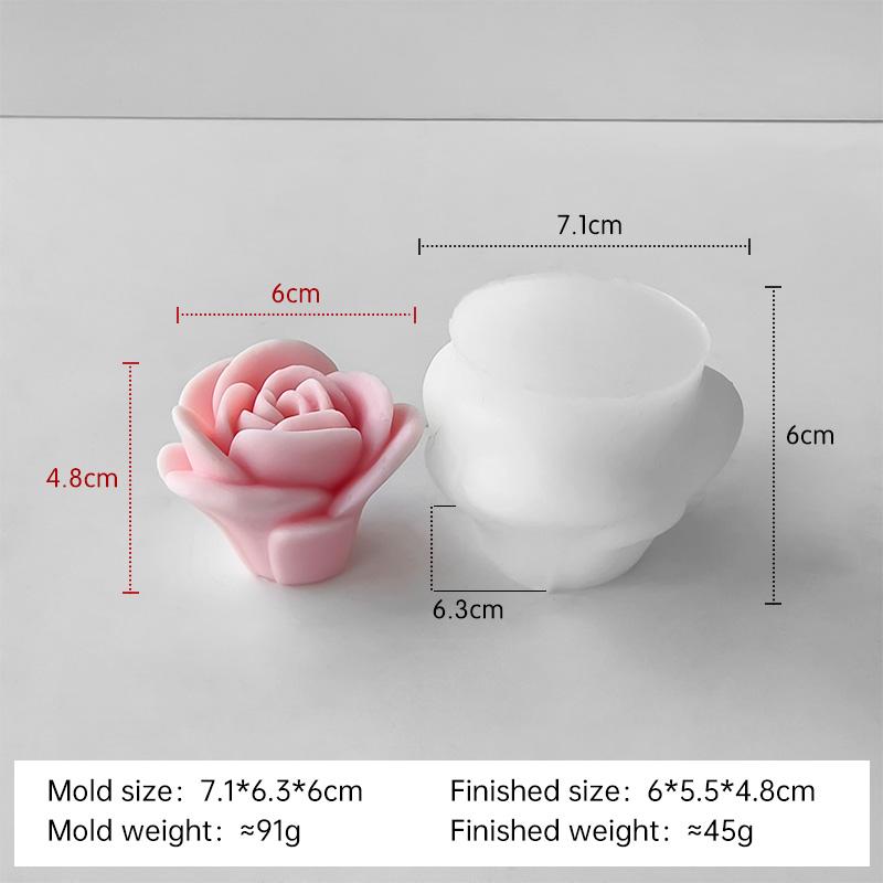 

3D Rose Flowers Silicone Mold DIY Aroma Candle Plaster Resin Ornaments Mould Handmade Soap Candle Making Supplies