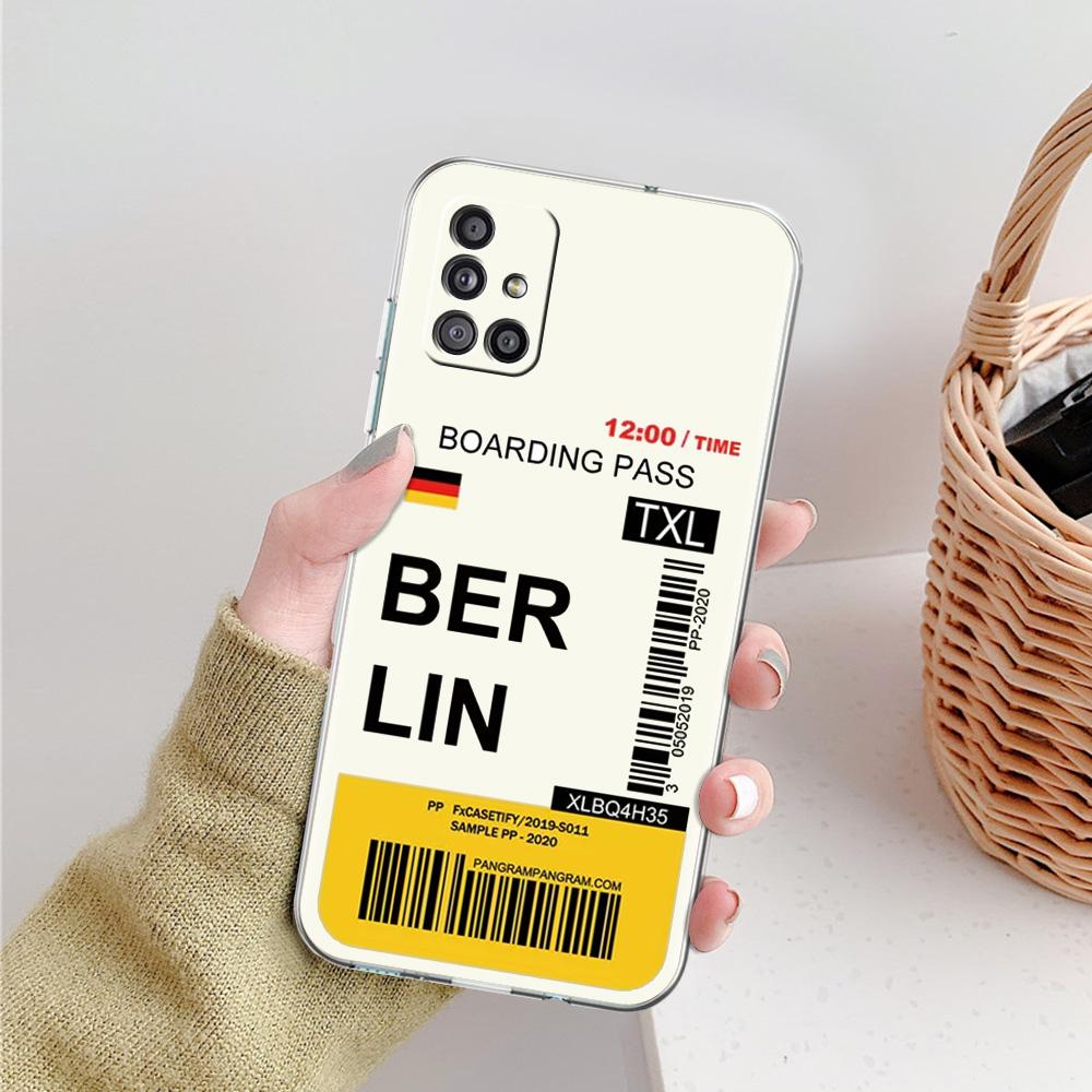 Case For Samsung A15 A13 A35 A55 A51 A71 A41 A31 A05 A17 A23 A25 A33 A53 A73 5G A07 4G Cover World City Travel Ticket New York