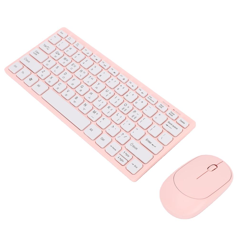 Korean Wireless Keyboard and Mouse 78 Keys 2.4GHz Keyboard for PC Laptop Thin and Lightweight