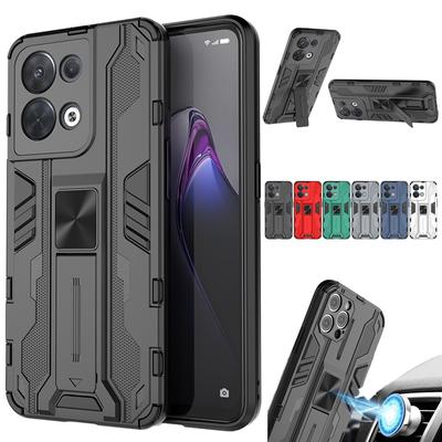 Für OPPO Reno 8 Pro 5G Hülle Luxus Magnetische Autohalterung Handyhülle Für OPPO Reno8 Reno 8 Pro + Plus Stoßfeste Panzer Rückseite