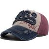 Vintage Washed Distressed Baseball Cap Men Embroidered 1962 Color Block Peaked Hat Casual Sun Protection Hat for Women